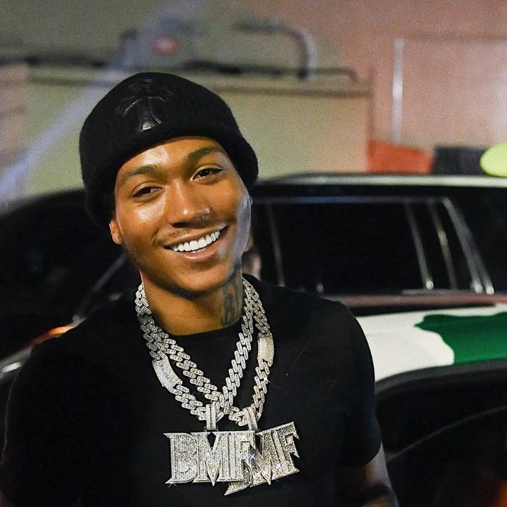 Lil Meech with BMF chain and hat