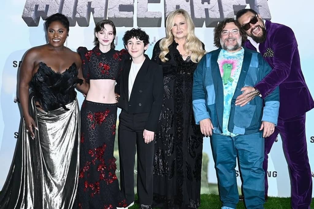 Sebastian Eugene Hansen with Minecraft movie cast