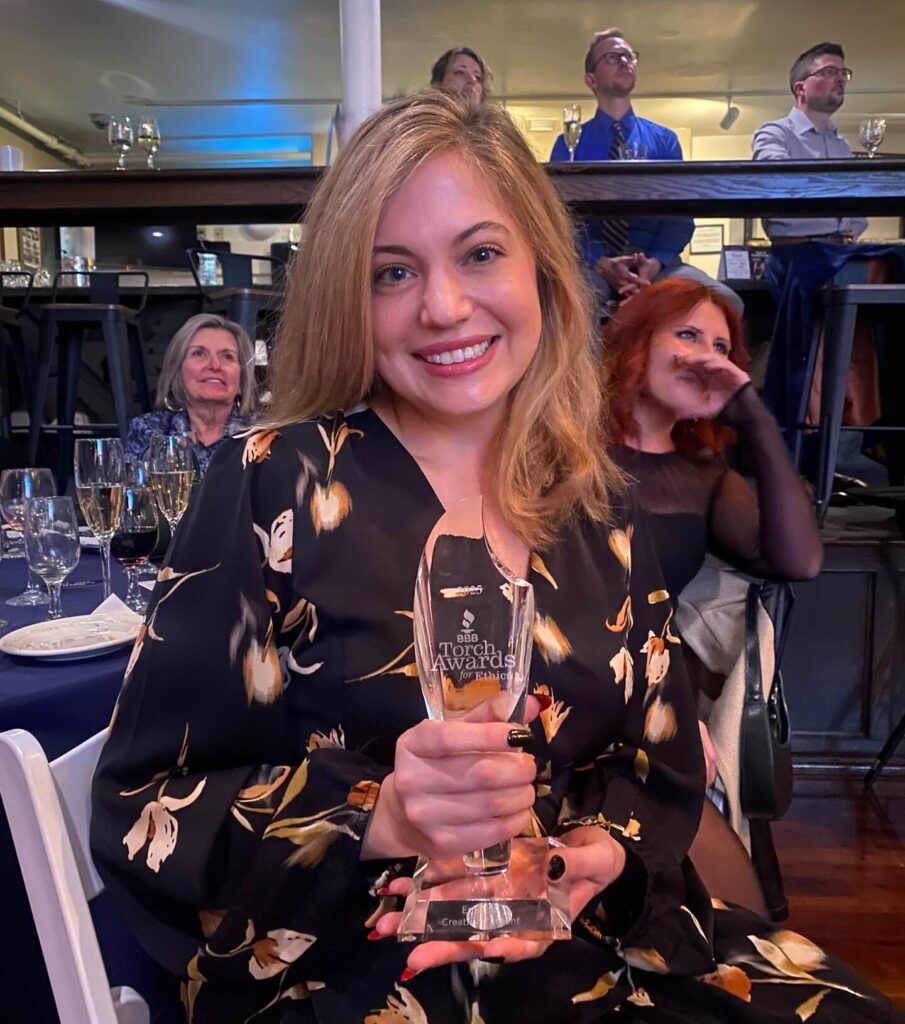 Amanda Kern received torch award