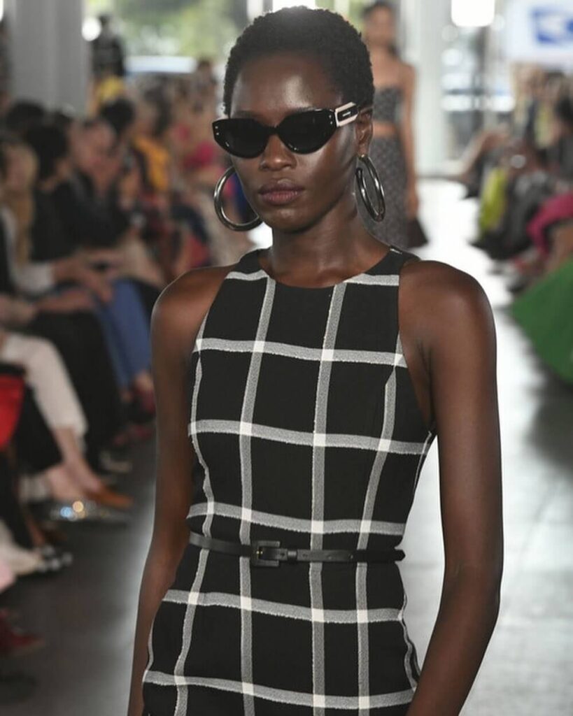Awar Odhiang in runway show