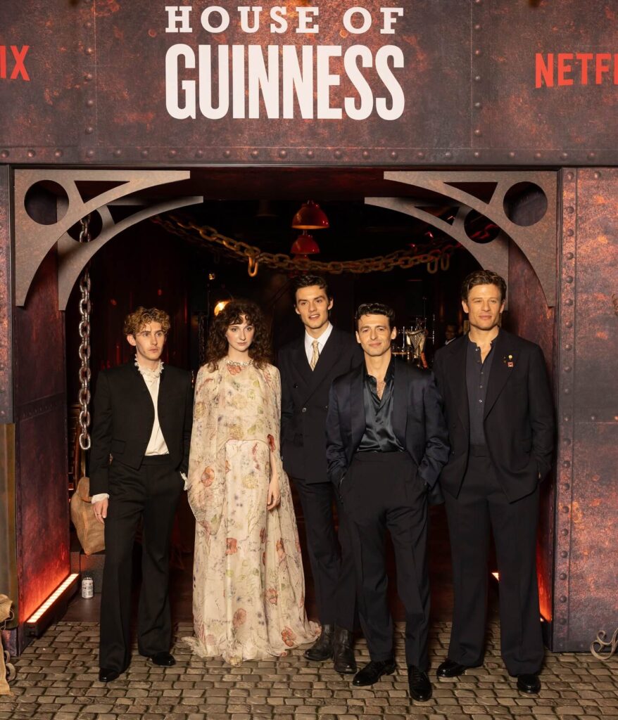 Emily Fairn With Cast Member of House Of Guinness