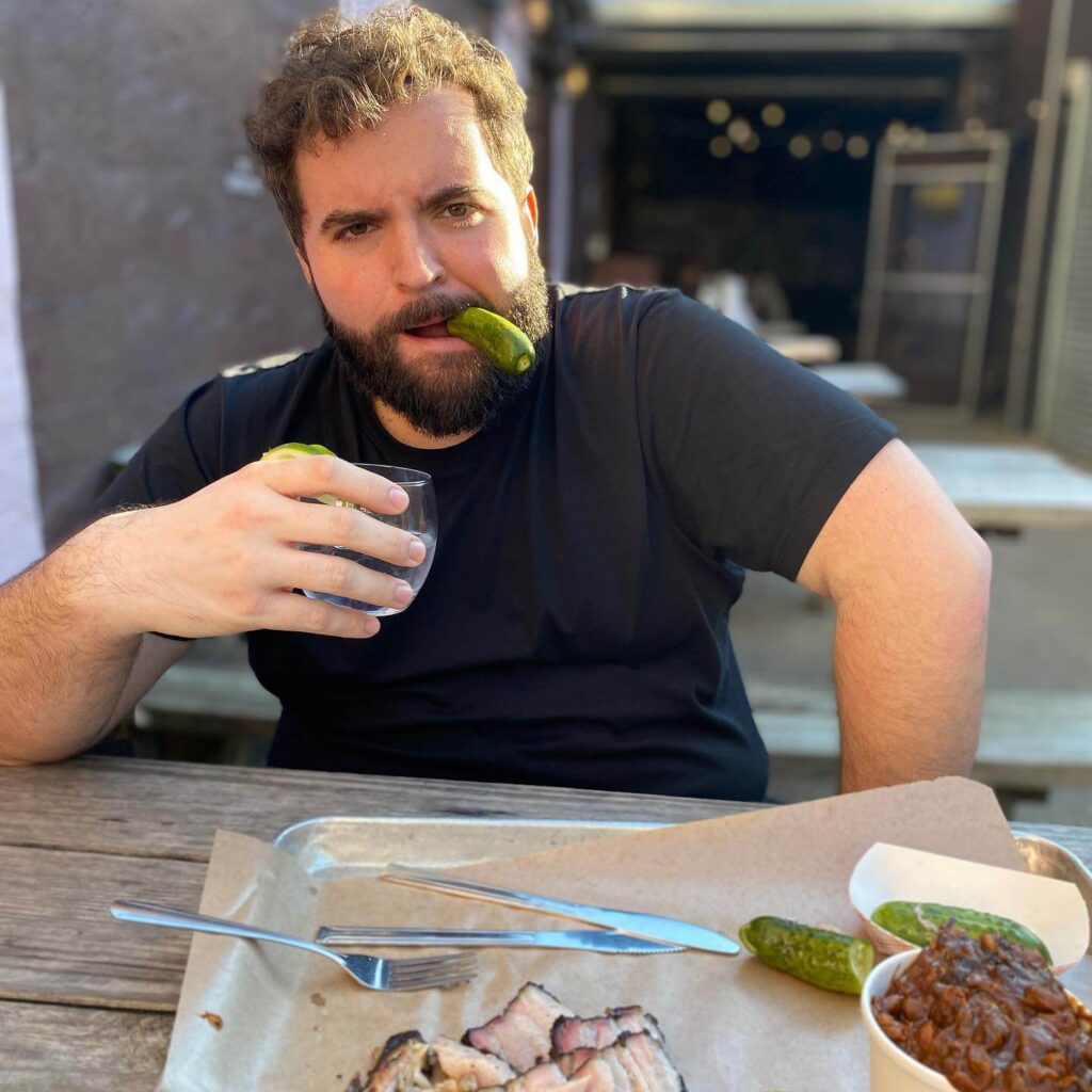 Matt Wood Eating Breakfast