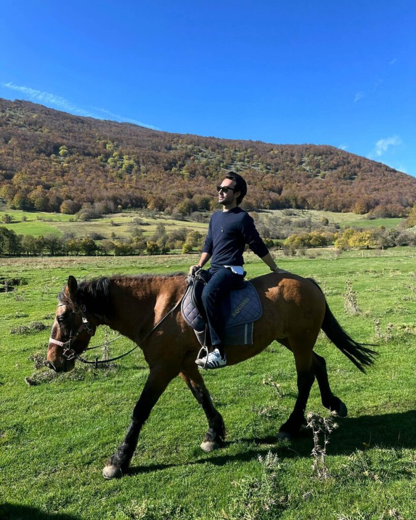 Matto Varini Riding a Horse