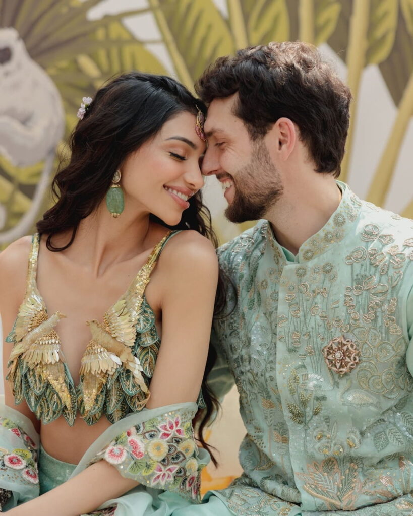 Ivor McCray and Alanna in his mehndi ceremony