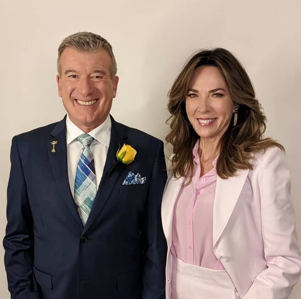Jennifer Keyte with Stephen Quartermain