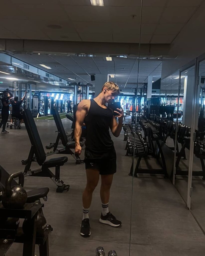 Lars Meidell during workout