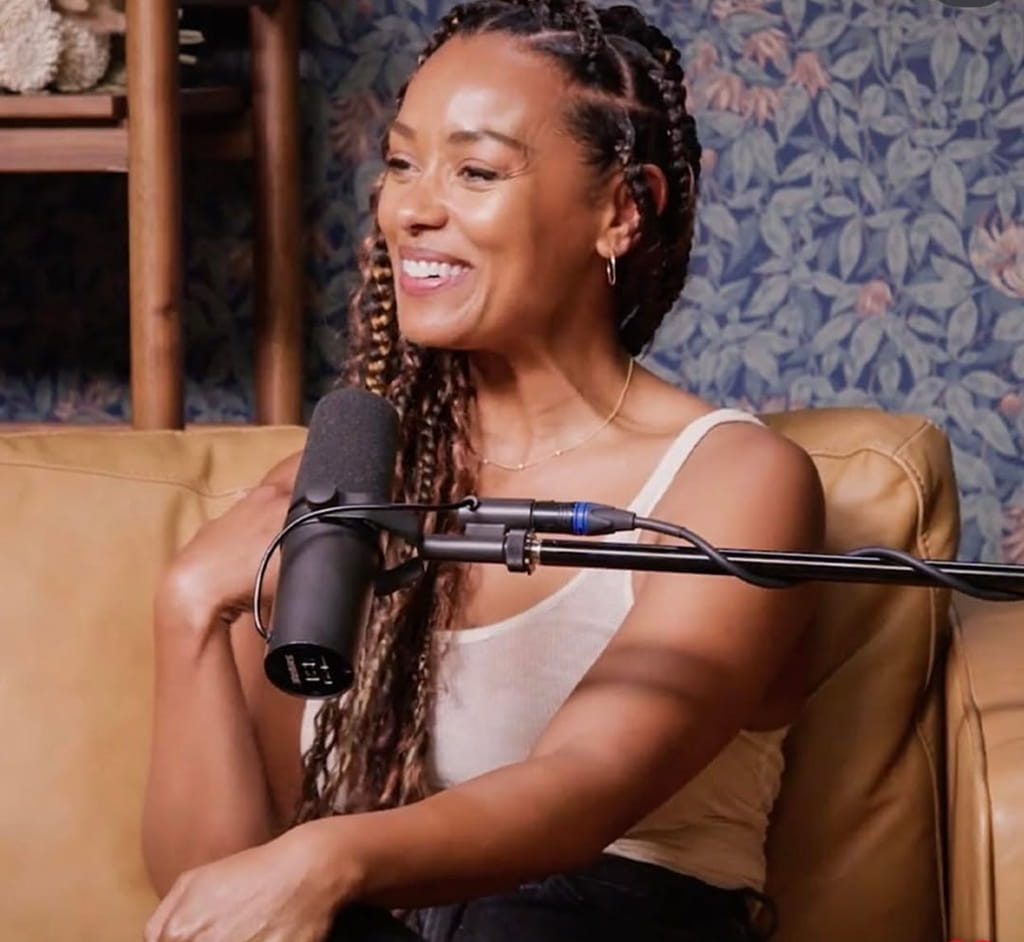 Melanie Liburd during podcast