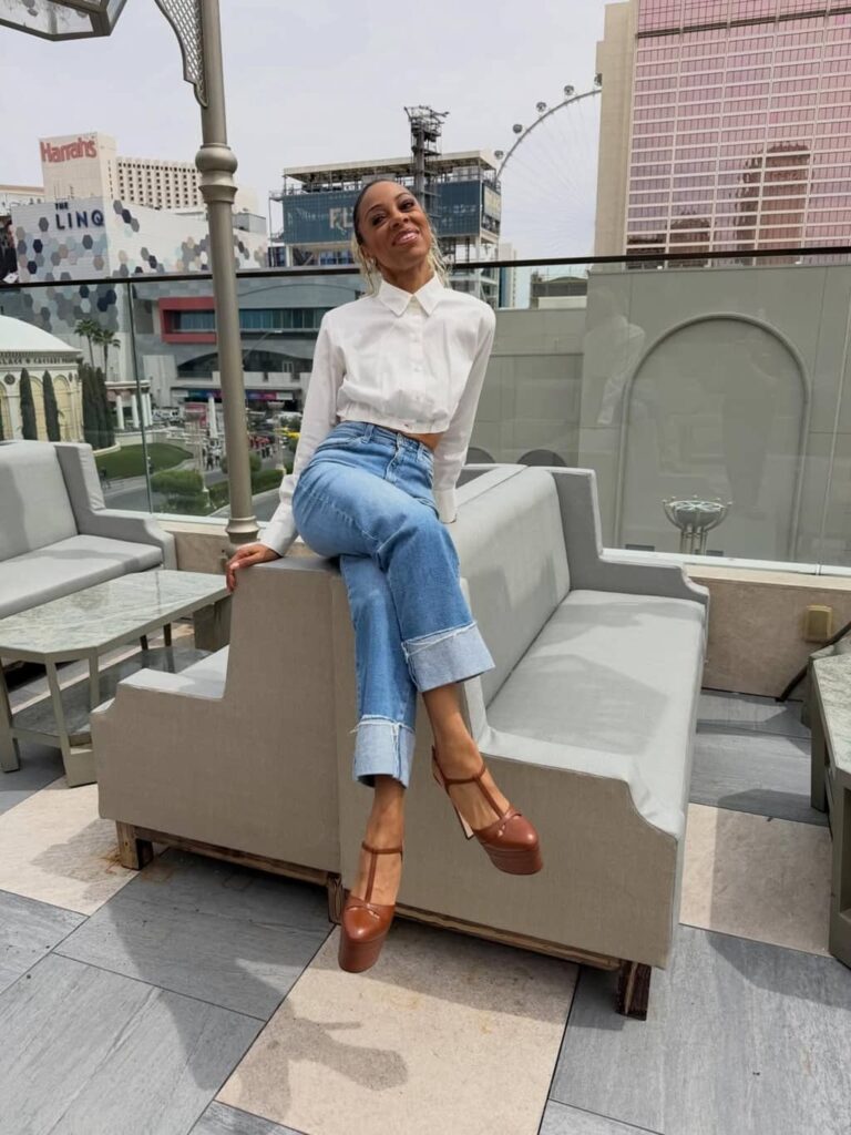 Nischelle Turner on Gucci showroom