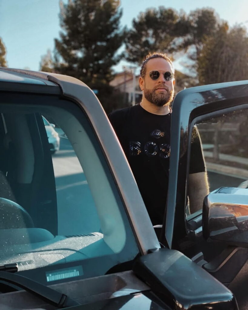 Viktor Rajek with car
