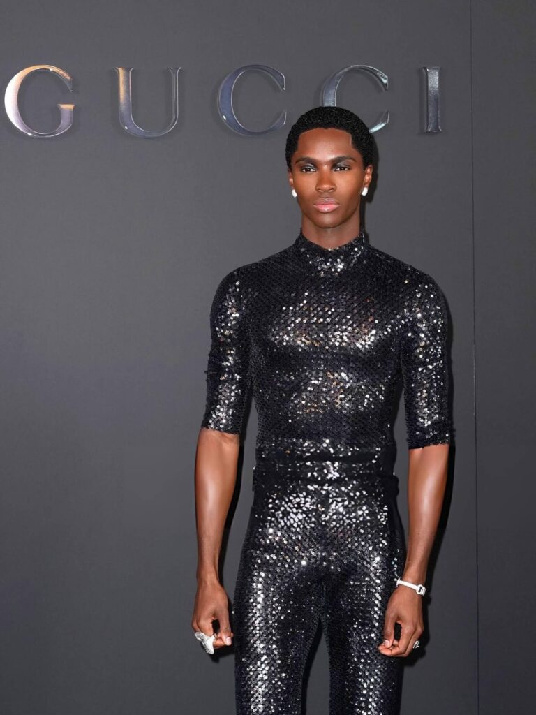 Alton Mason at gucci show