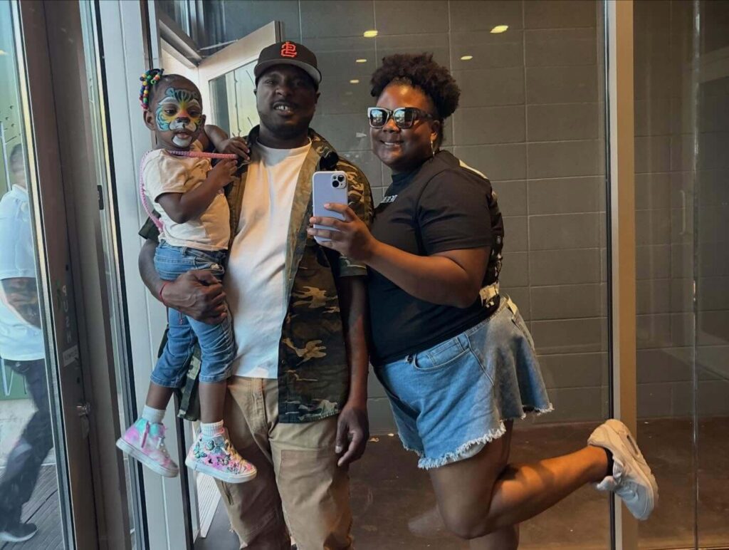 Imani Cezanne with her family