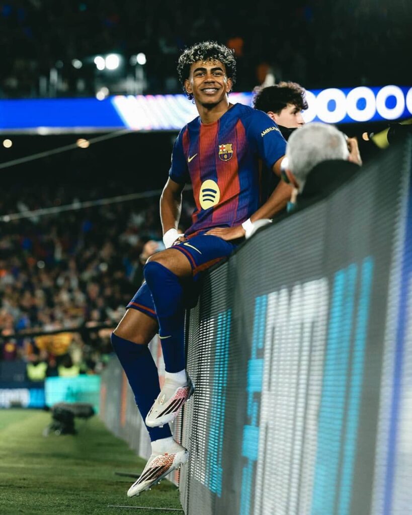 Lamine Yamal during UCL Nights