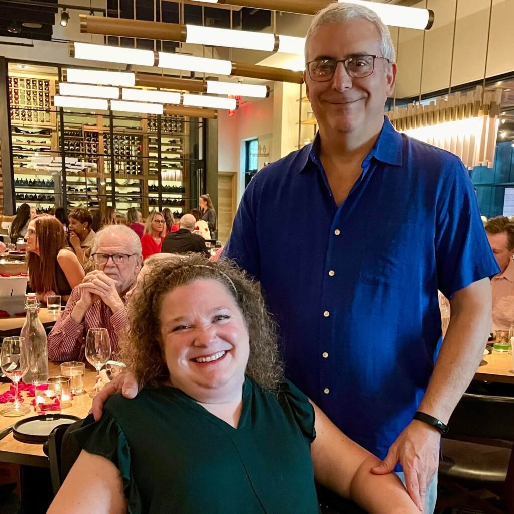 Mindy Henderson with her husband