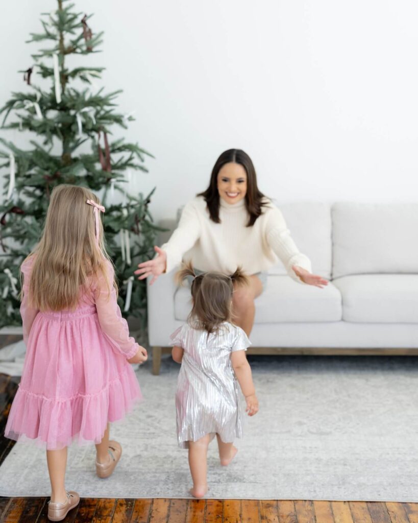 Sara Sanchez with her two children