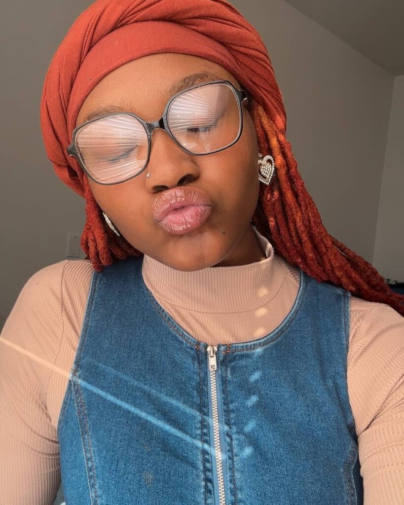 Shania Muhammad with goggles