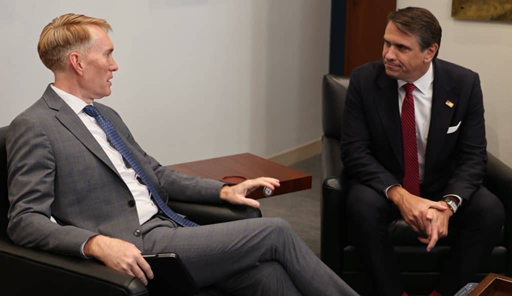 Todd Blanche during meeting