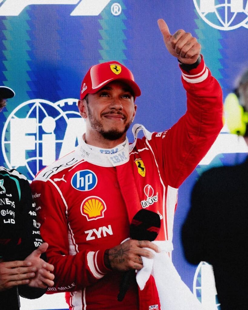 Lewis Hamilton during racing match 