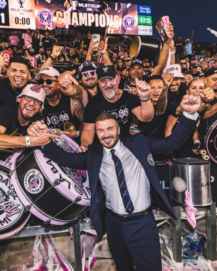 David Beckham with team