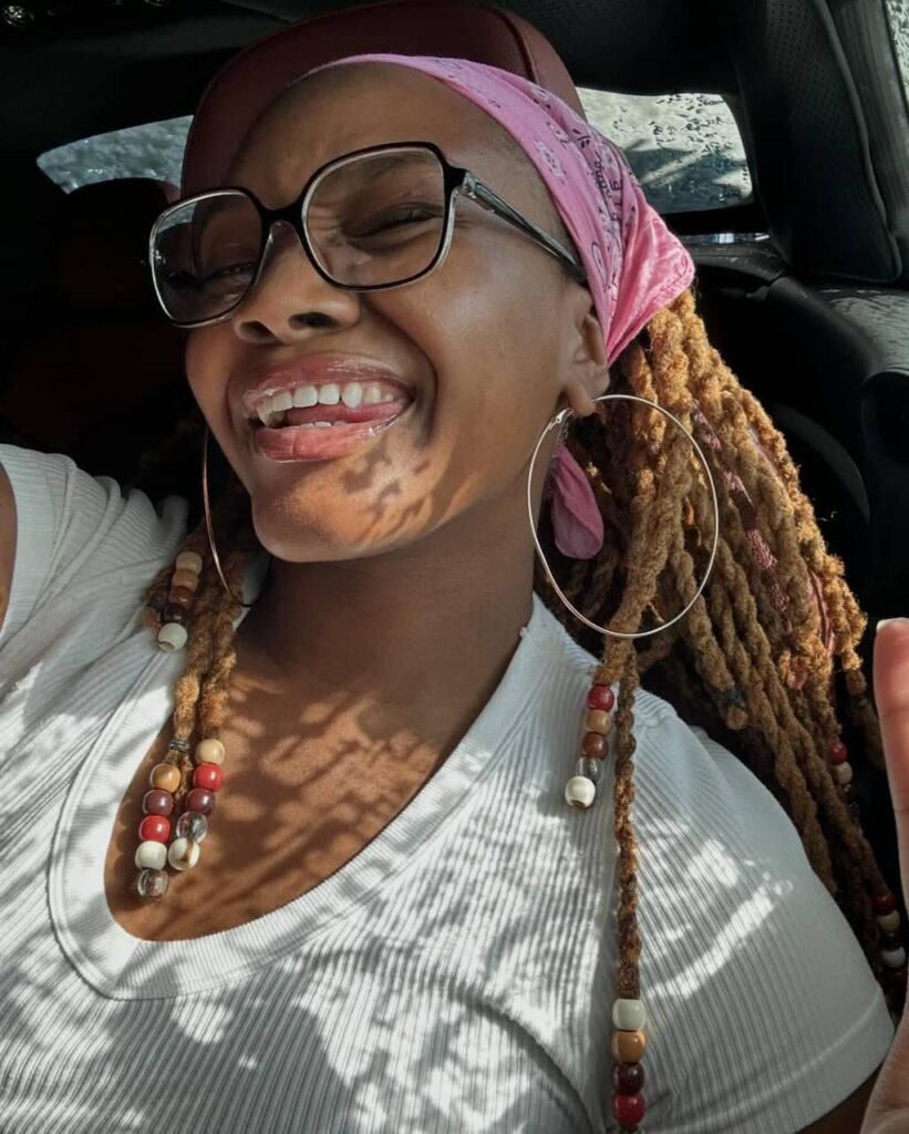 Shania Muhammad inside car