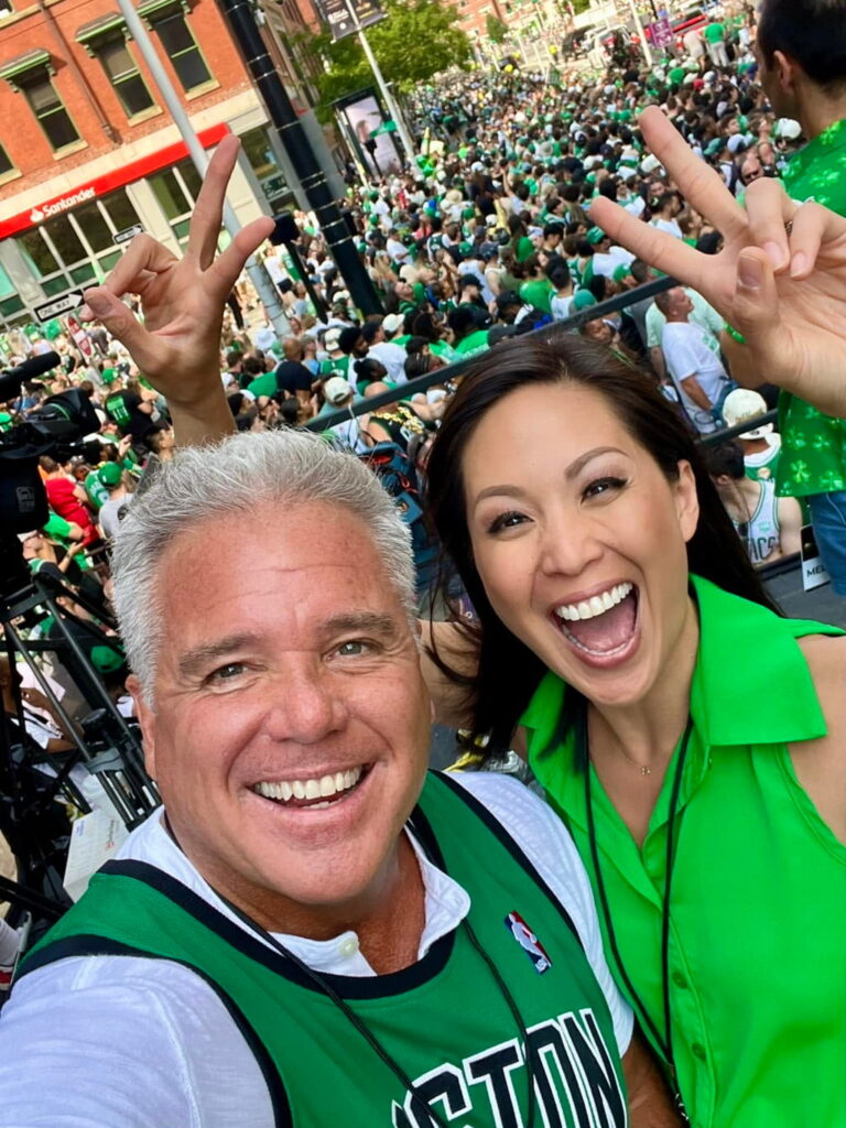 Doug Meehan with his family member