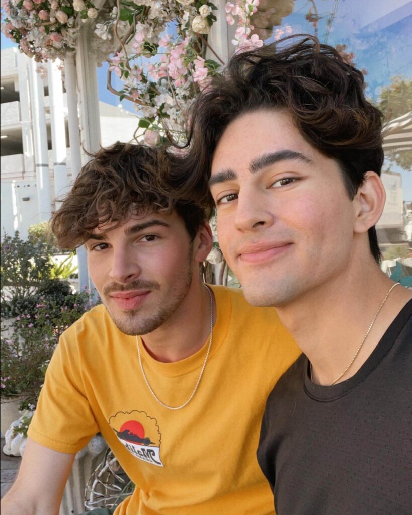 ethan gaskill with his ex boyfriend marco zamora