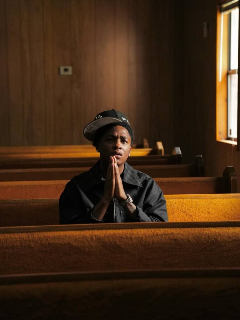 EJ Jones during music shooting