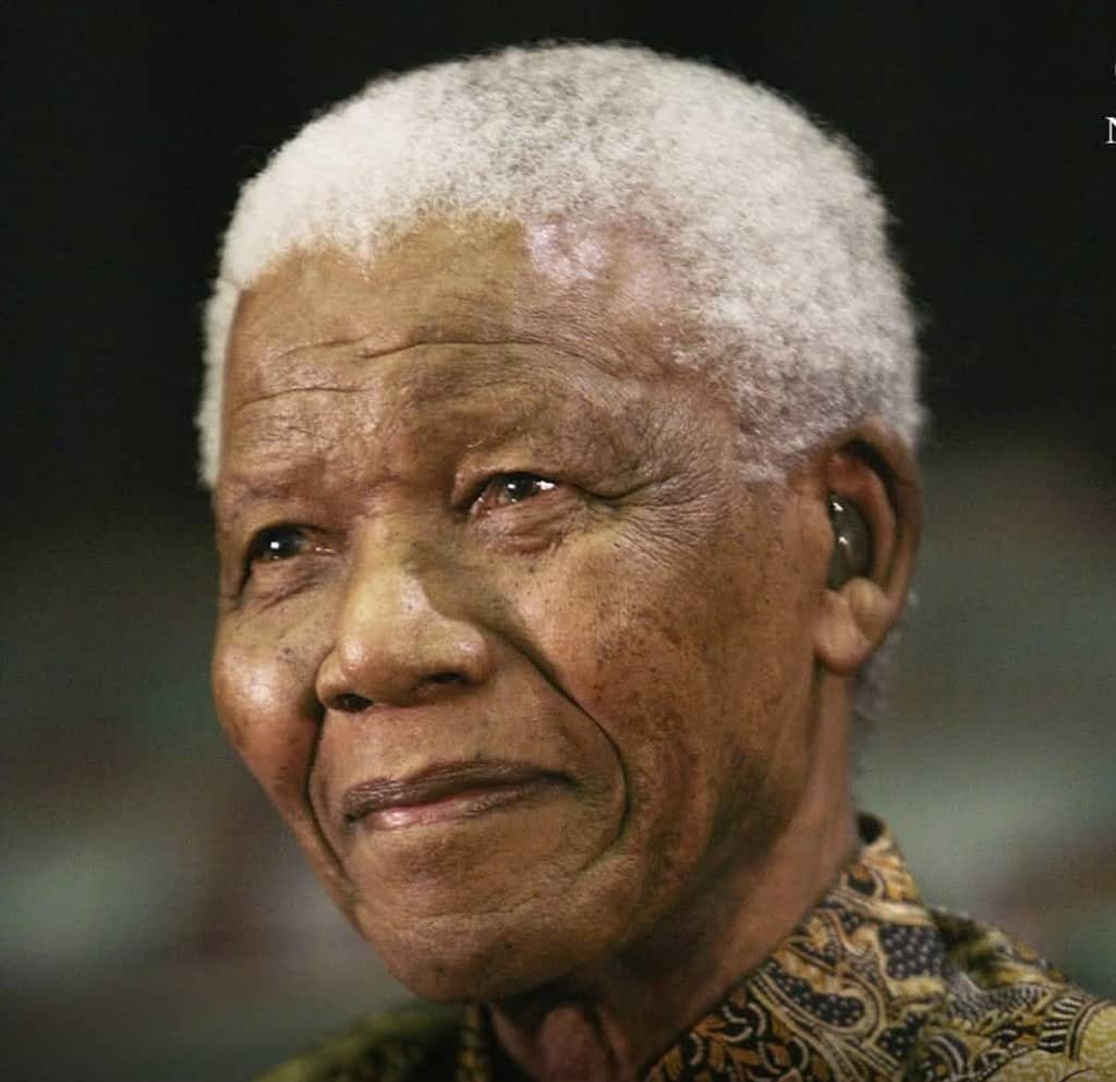 Nelson Mandela during public event