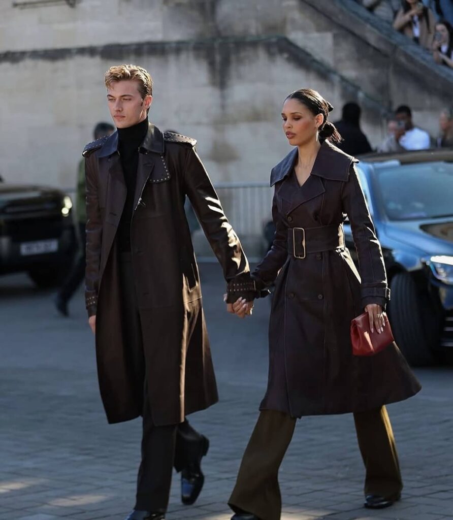 Lucky Blue Smith with his wife