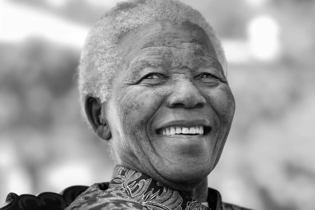 Nelson Mandela with smile