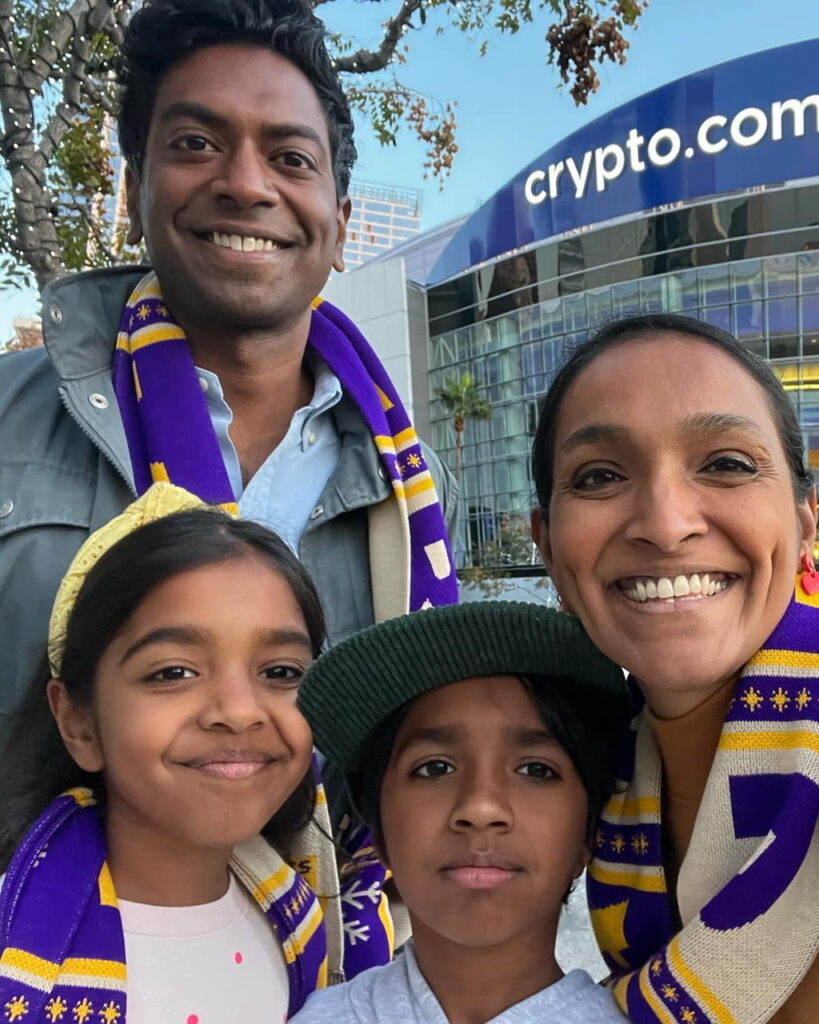 Nithya Raman with her Husband and Children