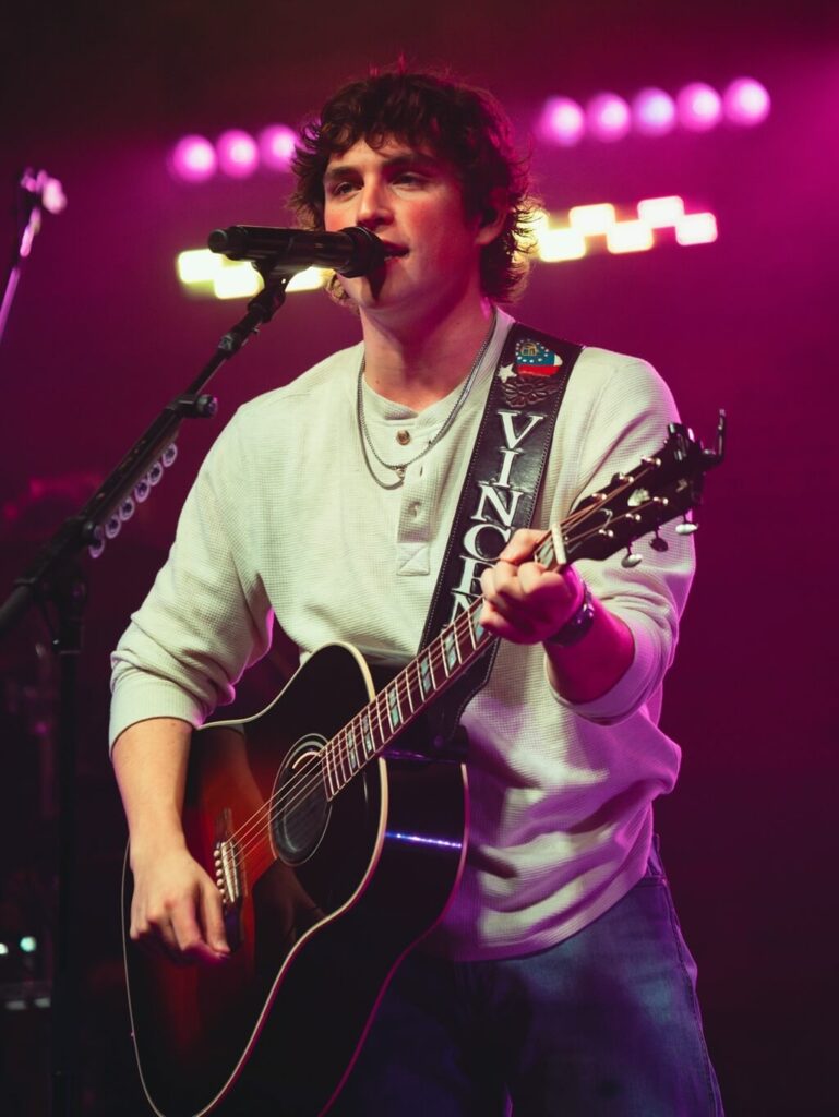 Country singer Vincent Mason stage performance