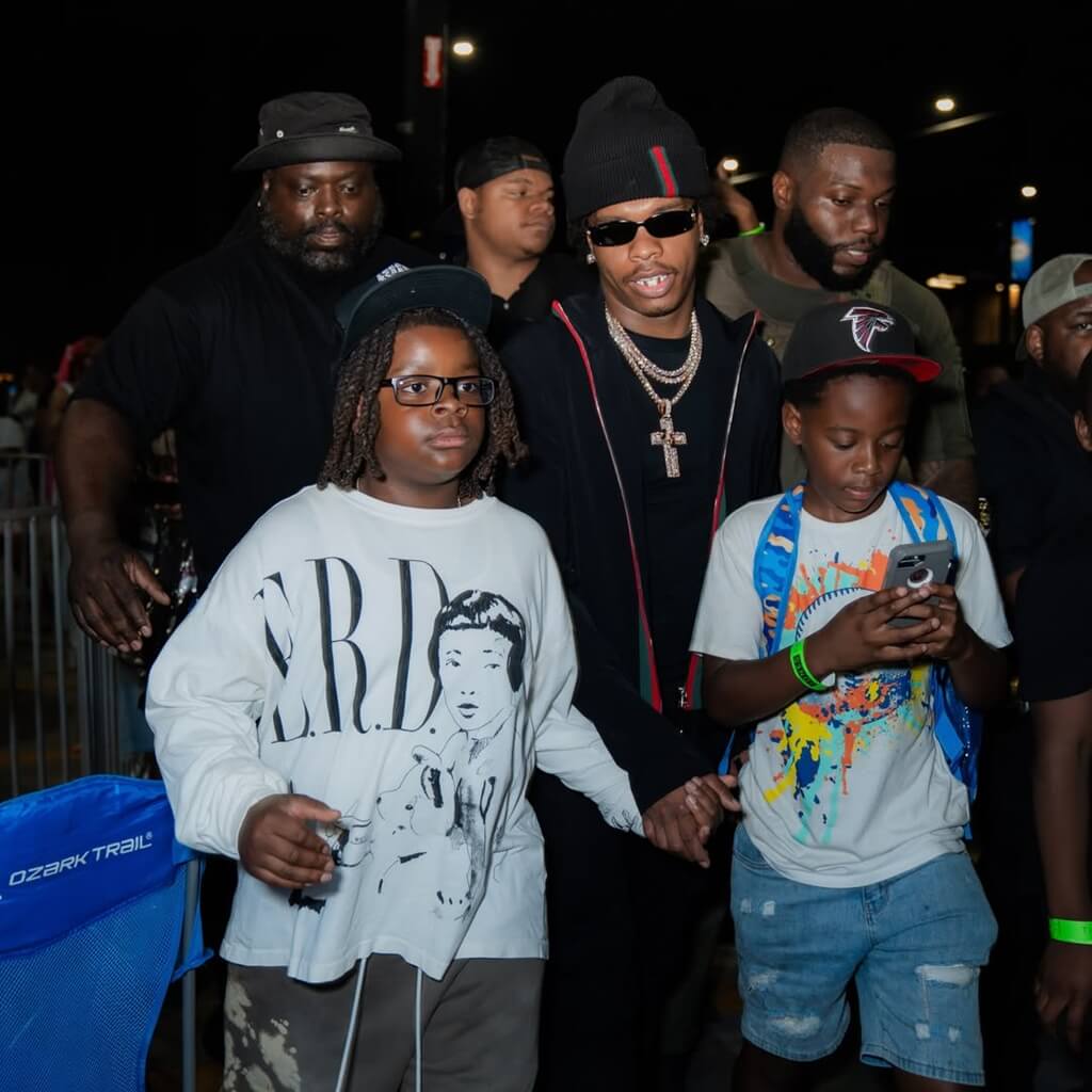 Lil Baby with his kids