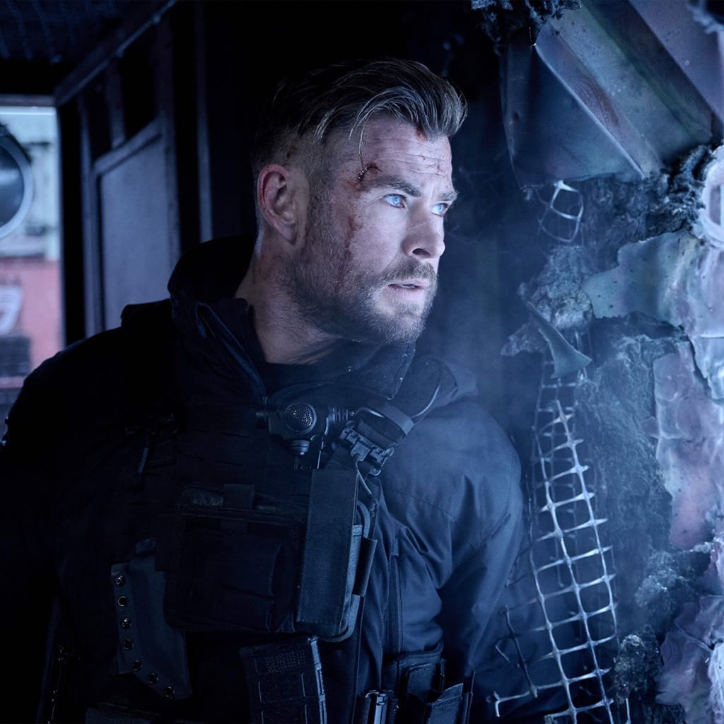 Chris Hemsworth during movie shooting