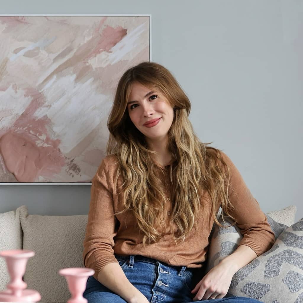 Emily Henry on couch