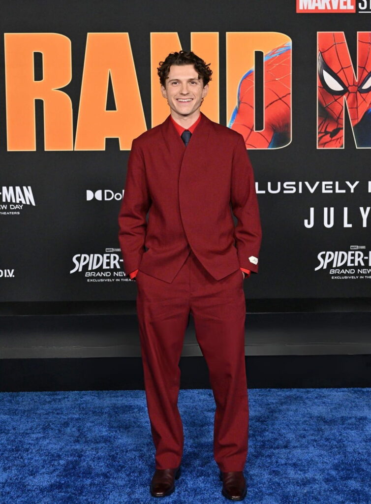 Tom Holland during Spiderman: Brand New Day movie promotion