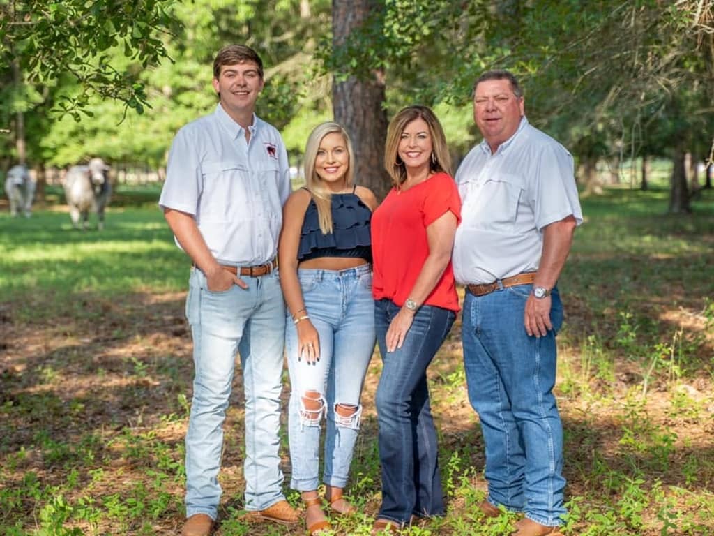 Woody Folsom with his family