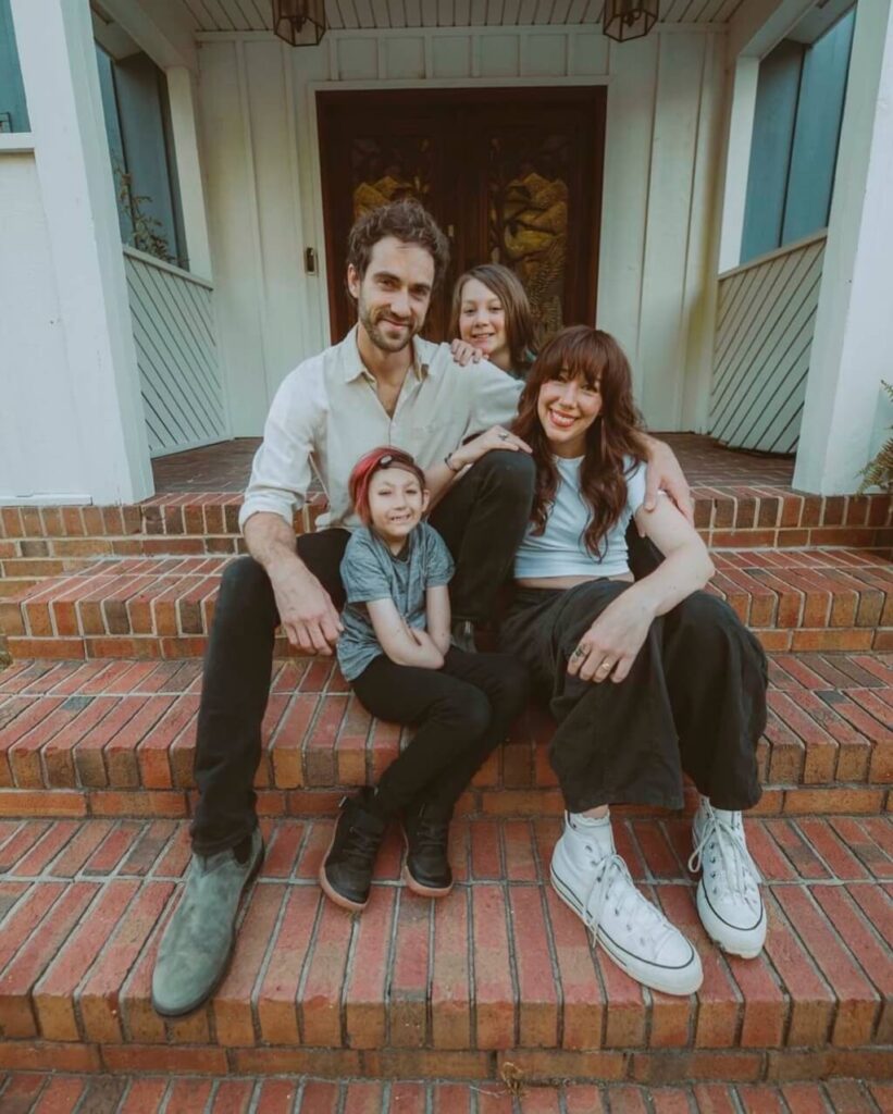 Daniel Coleman with wife & children