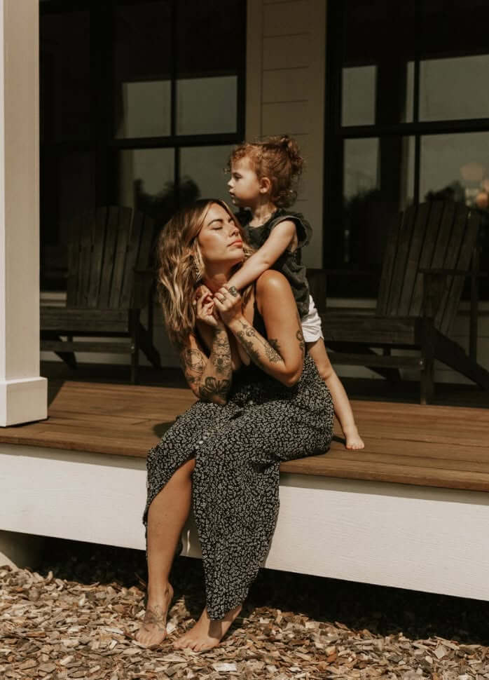 Jamie Sea with her daughter